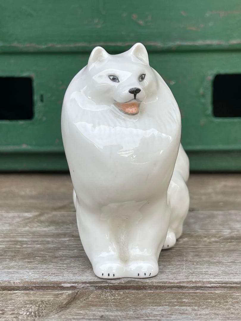 ロモノーソフ製　サモエド　EXPO70 磁器製　フィギュリン　ソビエト館　ソ連