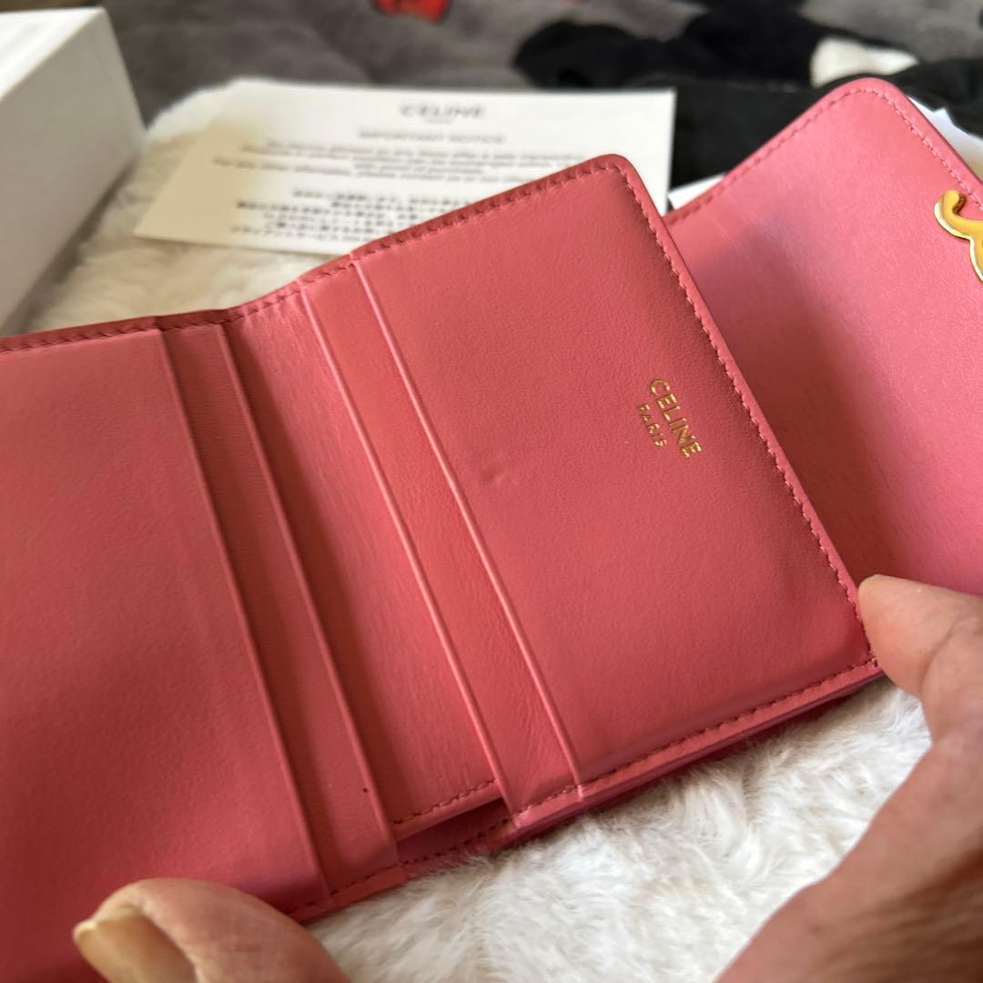 CELINE ピンク 三つ折り財布