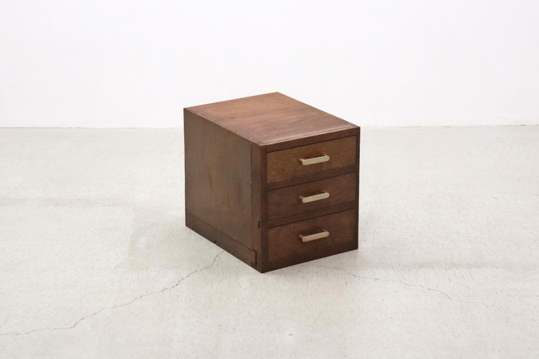 レトロ 3杯 小引き出し A4 収納 抽斗 書類 小物入れ ヴィンテージ