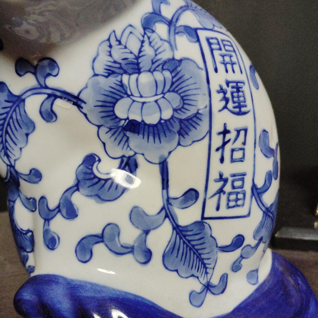 日本の磁器ナニキネコ花柄の陶器製猫の置物 Sanrio