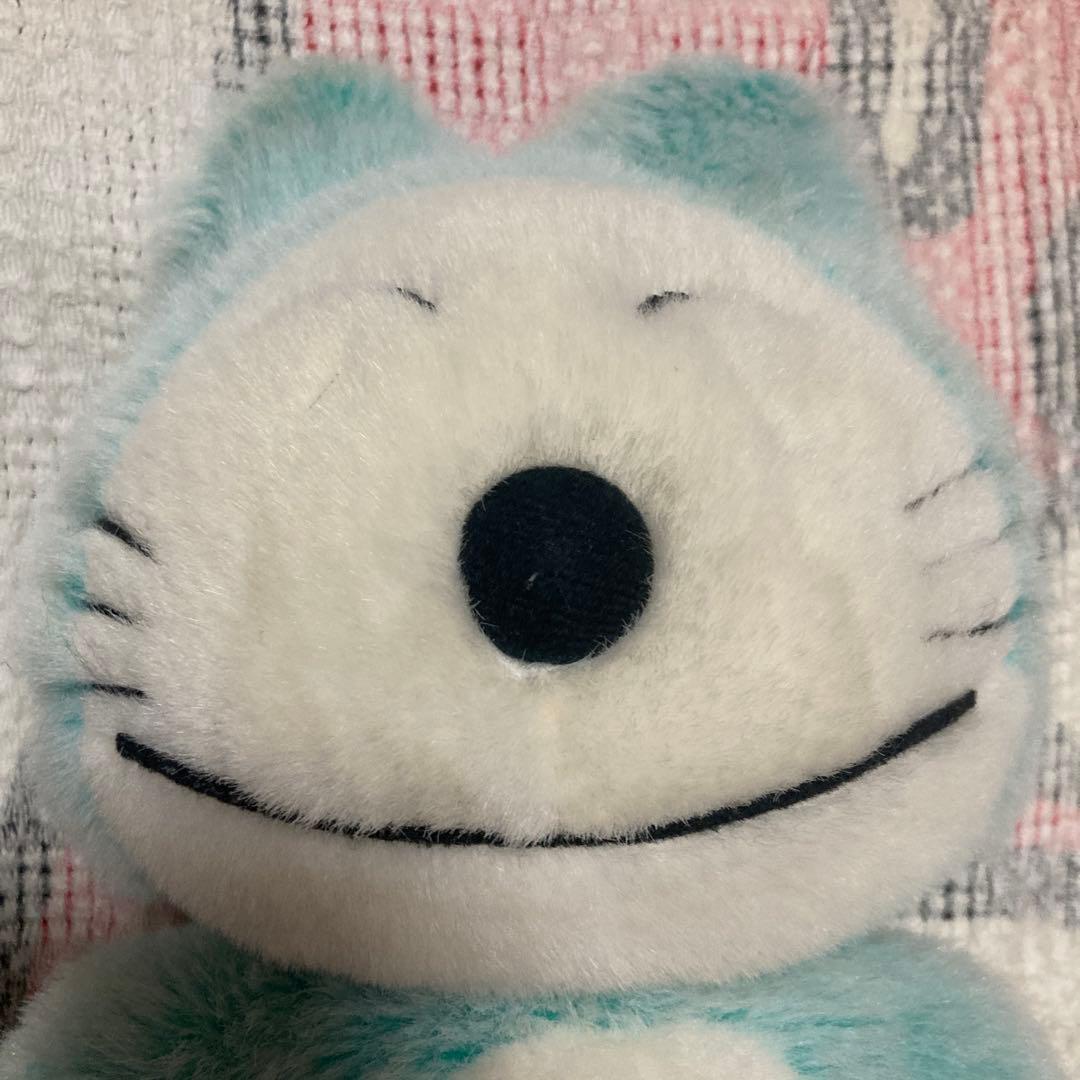 セキグチ　11ぴきのねこ　ぬいぐるみ　中古品　グリーン　毛足の長いタイプ