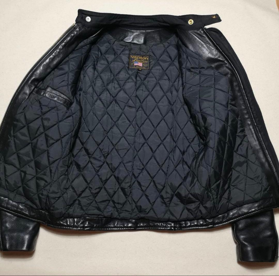 VANSON D シングルライダース34 ダブルファスナー仕様