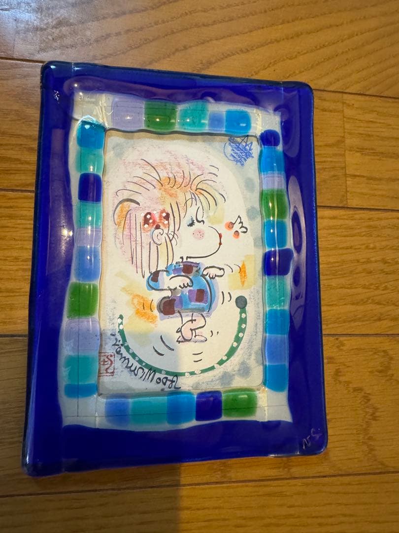 レア●水森亜土先生直筆イラスト＆サイン　たべすぎた天使　可愛い