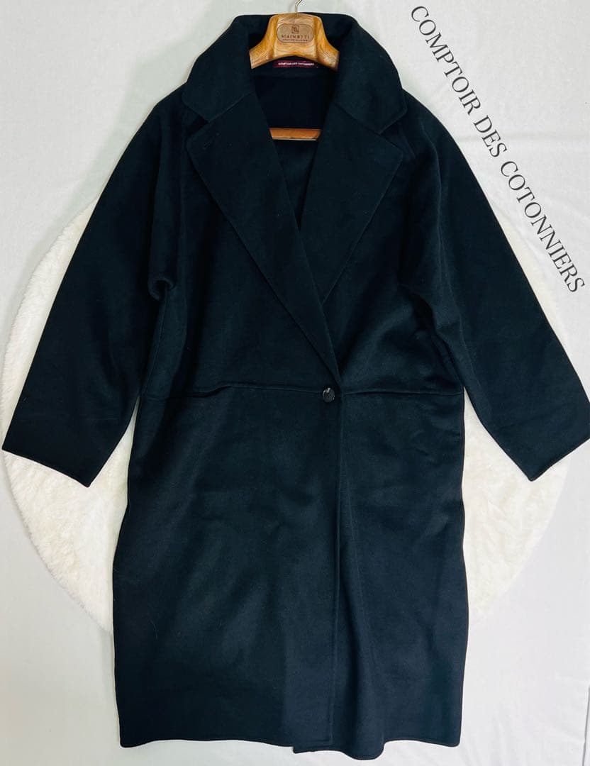 【美品】コントワー・デ・コトニエ ロングチェスターコート カシミヤ混