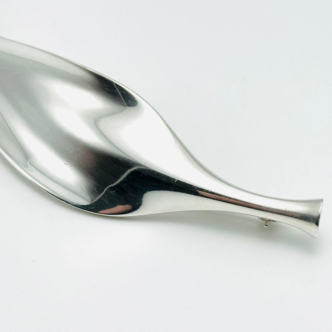   391 プリュム　リーフ　ブローチ　シルバー　925