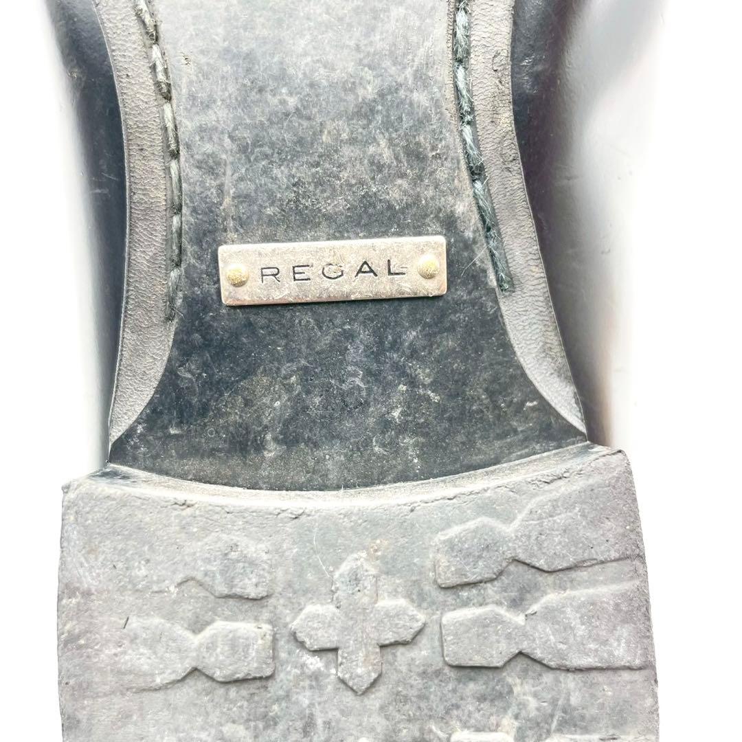 リーガル 革靴 011R ストレートチップ 内羽根 黒 本革 25 Y1122