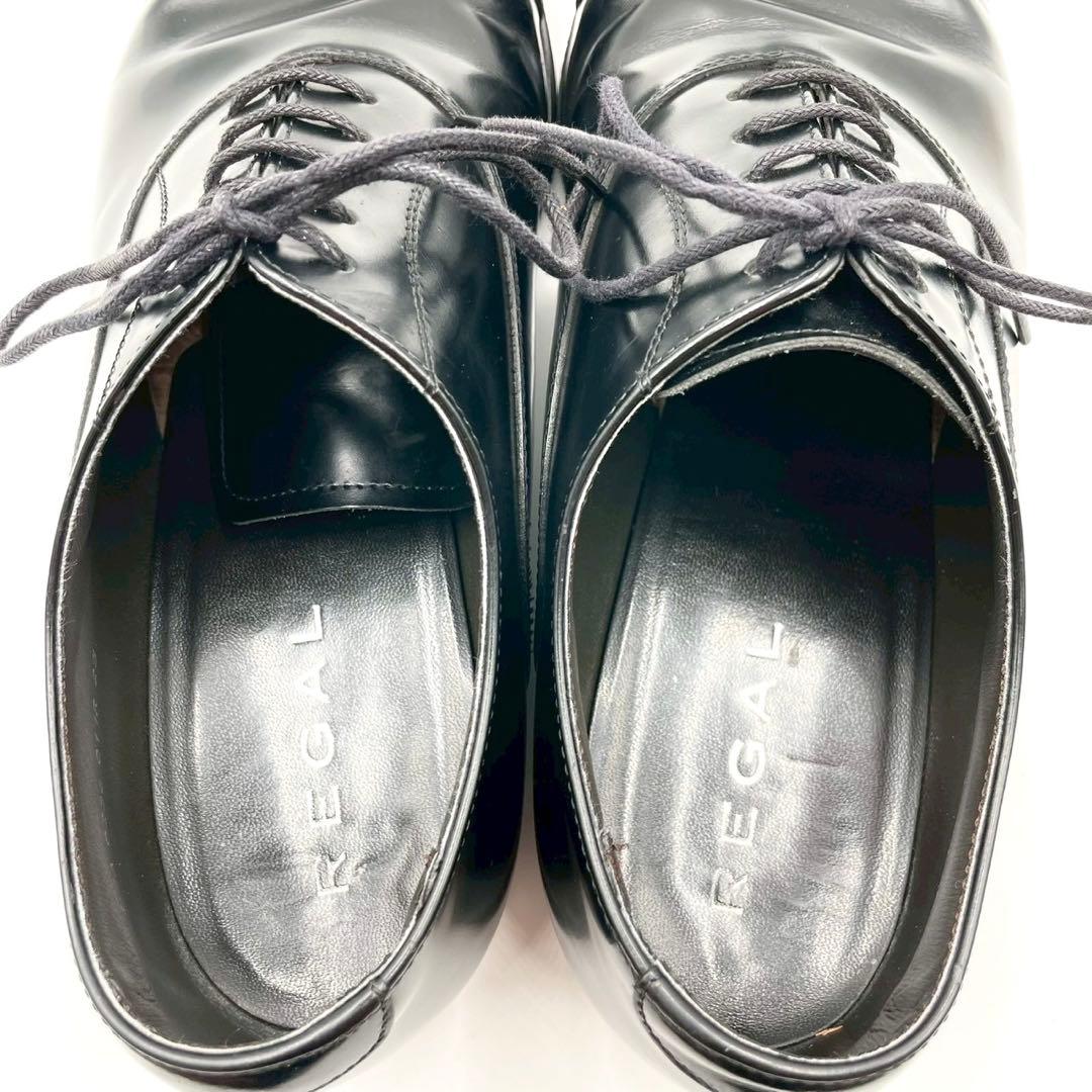 リーガル 革靴 011R ストレートチップ 内羽根 黒 本革 25 Y1122