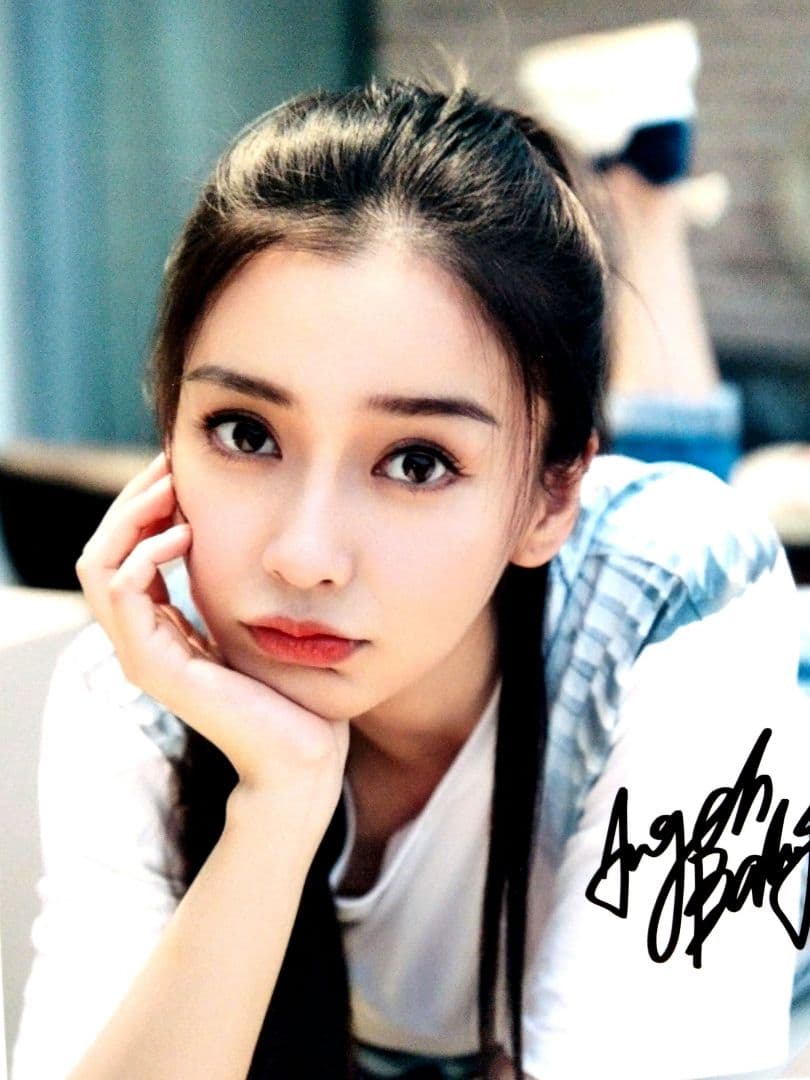 アンジェラ・ベイビー直筆サイン入り超 大型写真…Angelababy