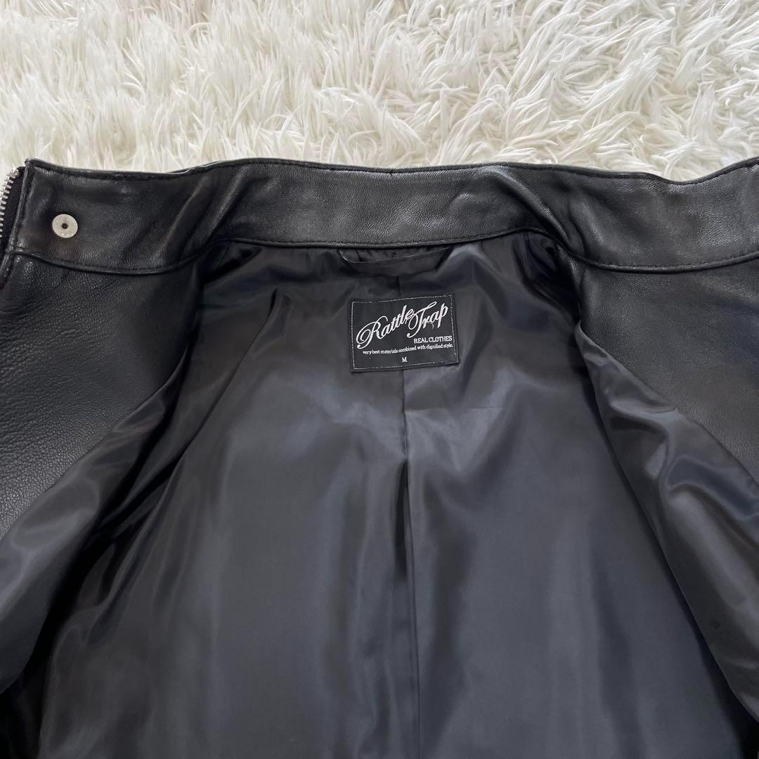 ラトルトラップ　シングルライダースジャケット　羊革　 ソフトレザー　Mサイズ