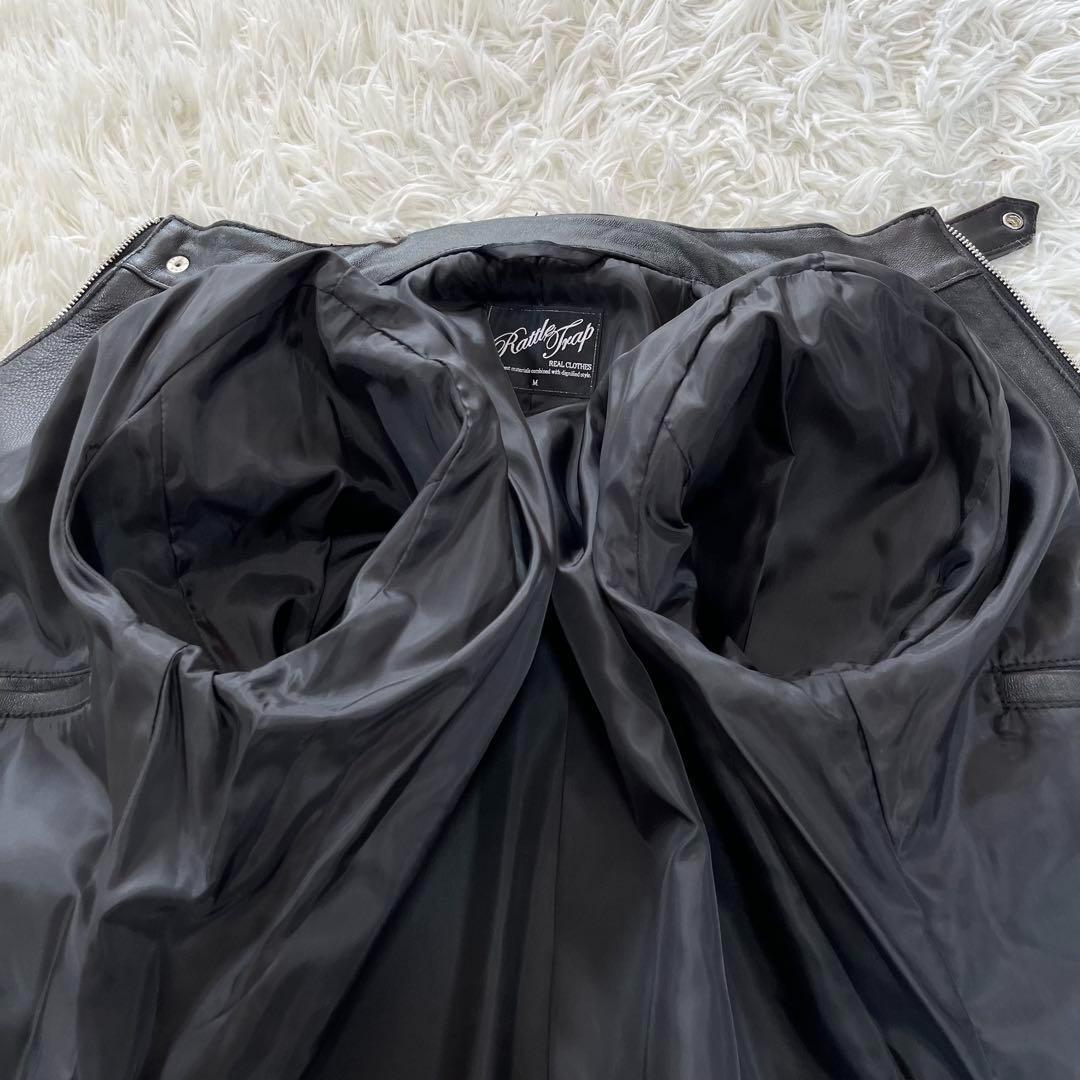 ラトルトラップ　シングルライダースジャケット　羊革　 ソフトレザー　Mサイズ