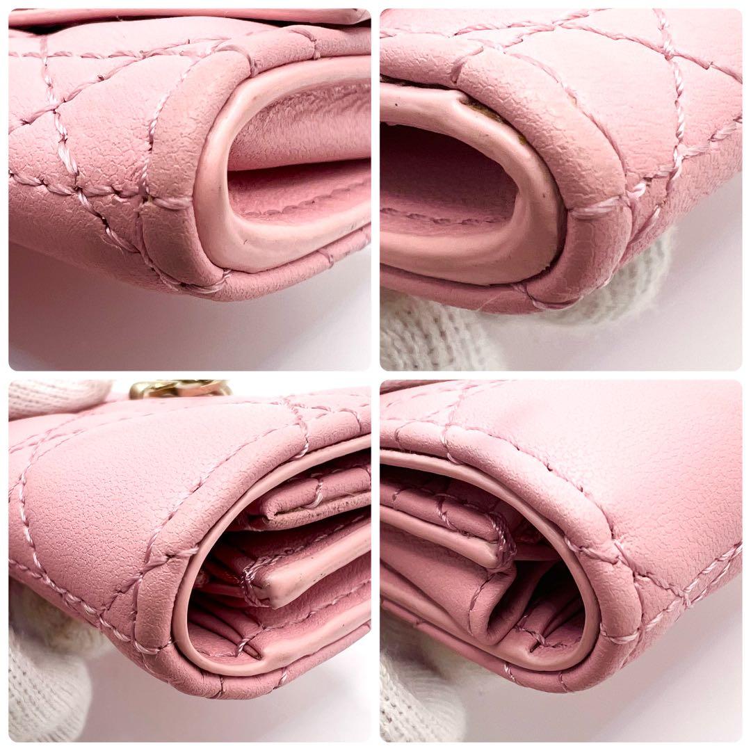 ディオール　ケース　マイディオールグライシンウォレット　ピンク　カナージュ