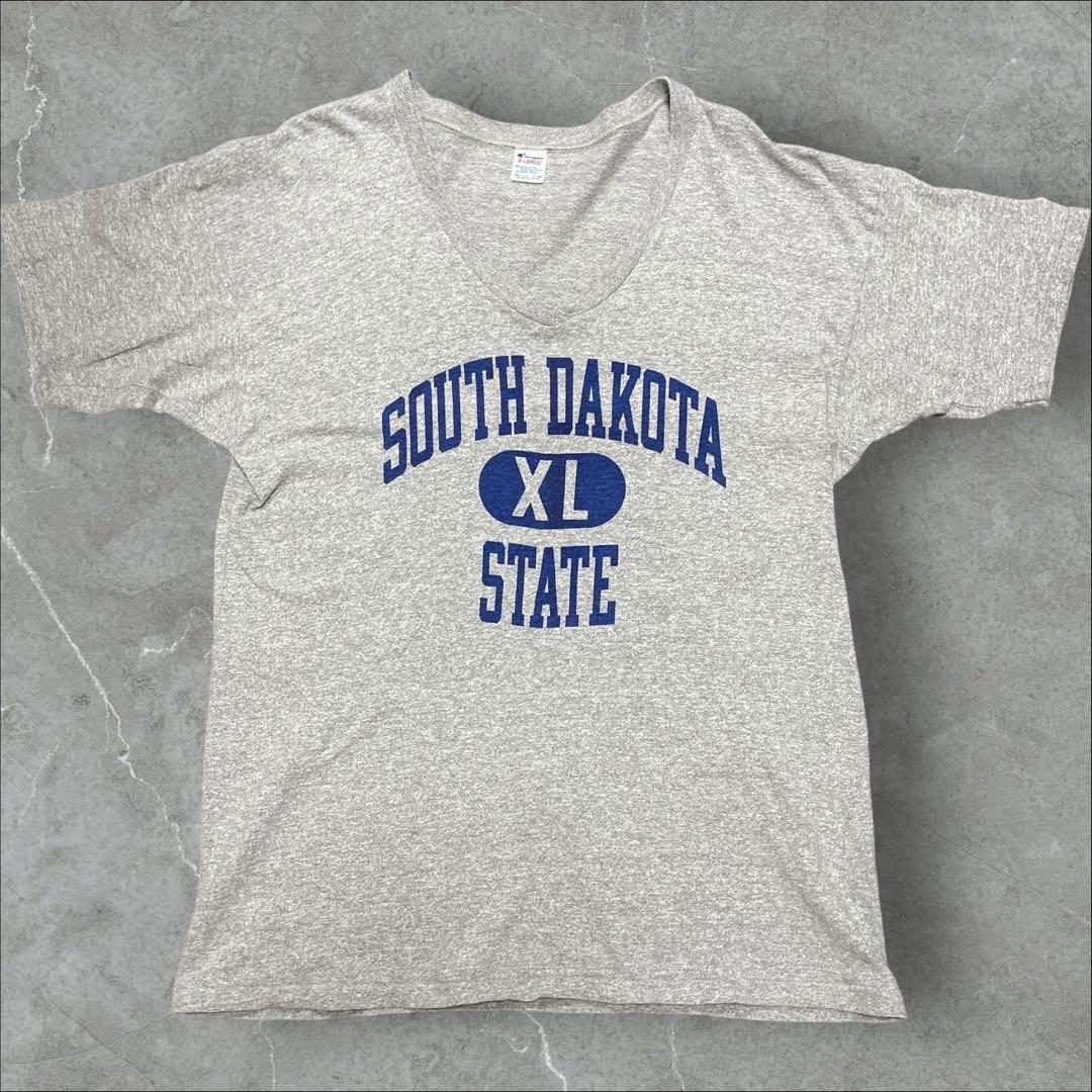 80s Champion 88/12 Vネックt 3段プリント トリコタグ レア