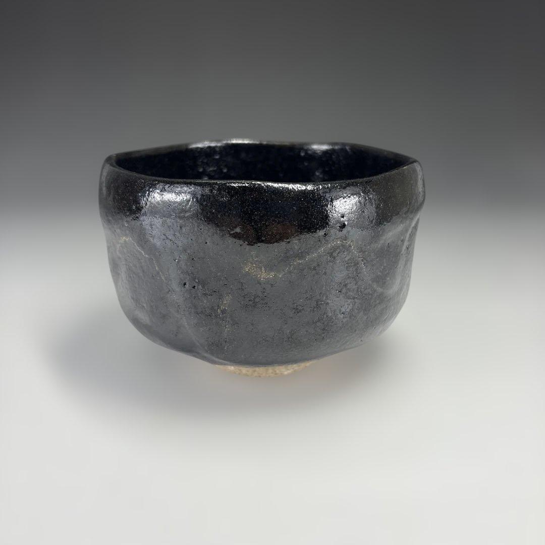 【茶道具】園部玄哉造　黒茶碗（共箱）★送料込★