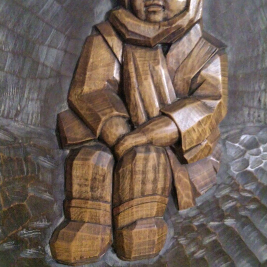 japan 木彫り上田農民美術 壁飾り