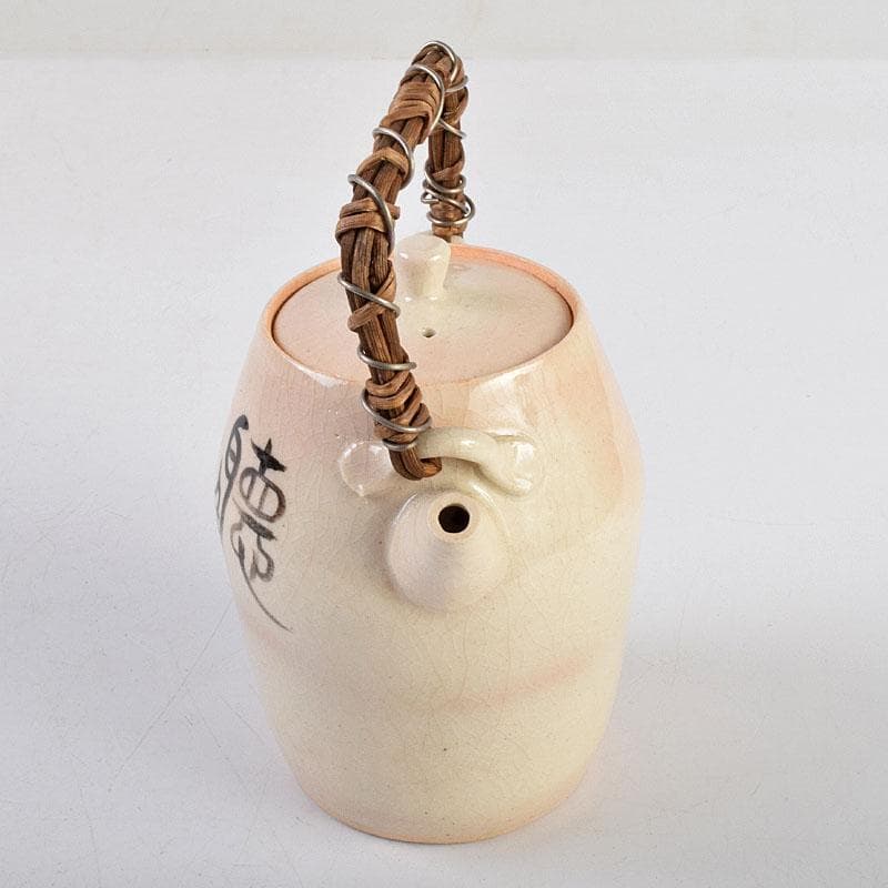 煎茶道具　京焼　河合瑞豊作　聴松茶注　土瓶　共箱　V　R9224