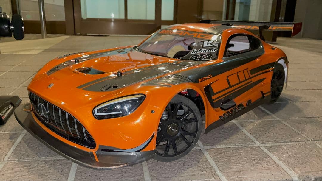 京商 インファーノgt AMGボディ LED付き