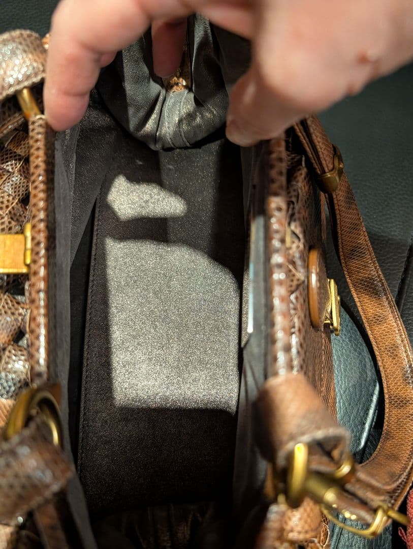 Bottega Veneta ブラウン 編み込みハンドバッグ