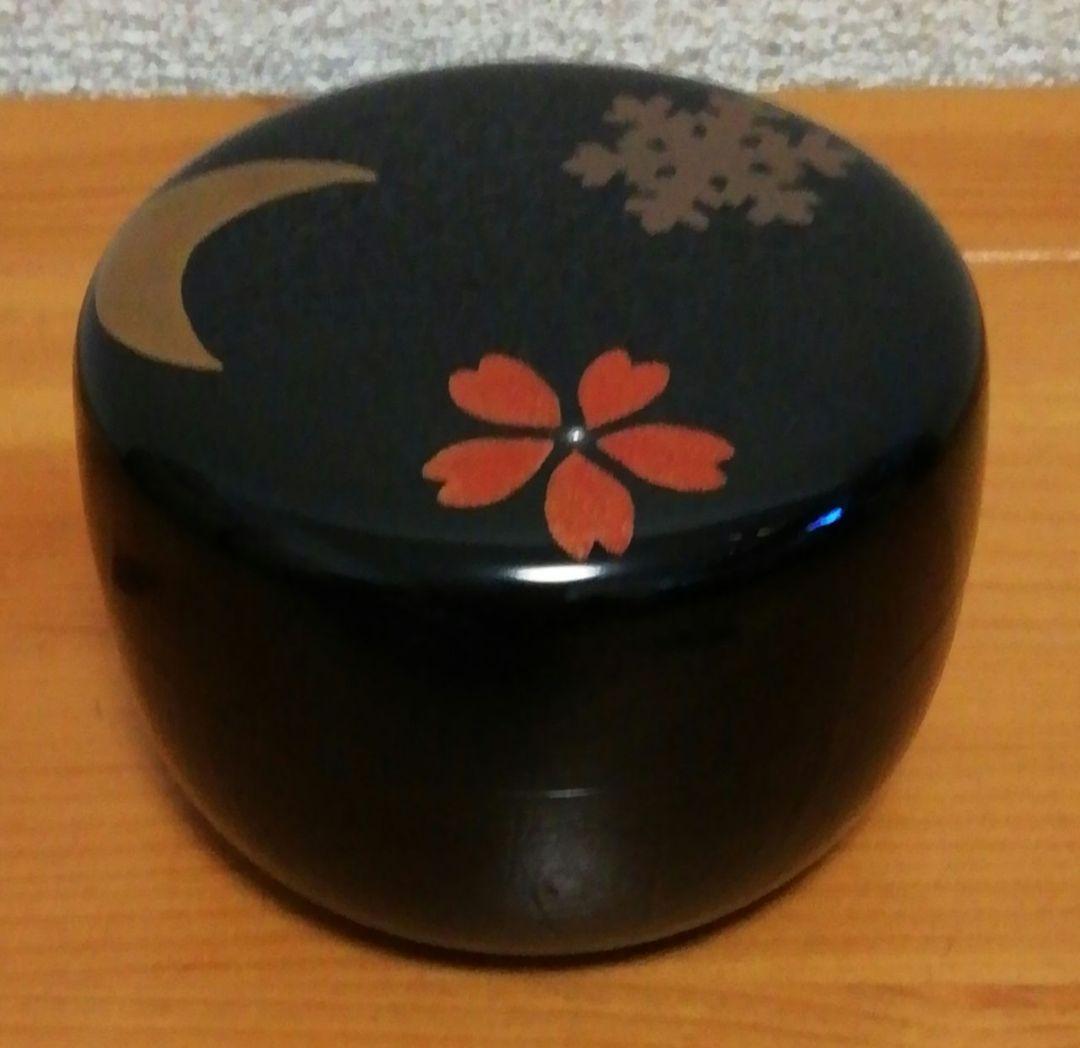 柳哉作　雪月花　蒔絵　梨地　棗　共箱　茶道具