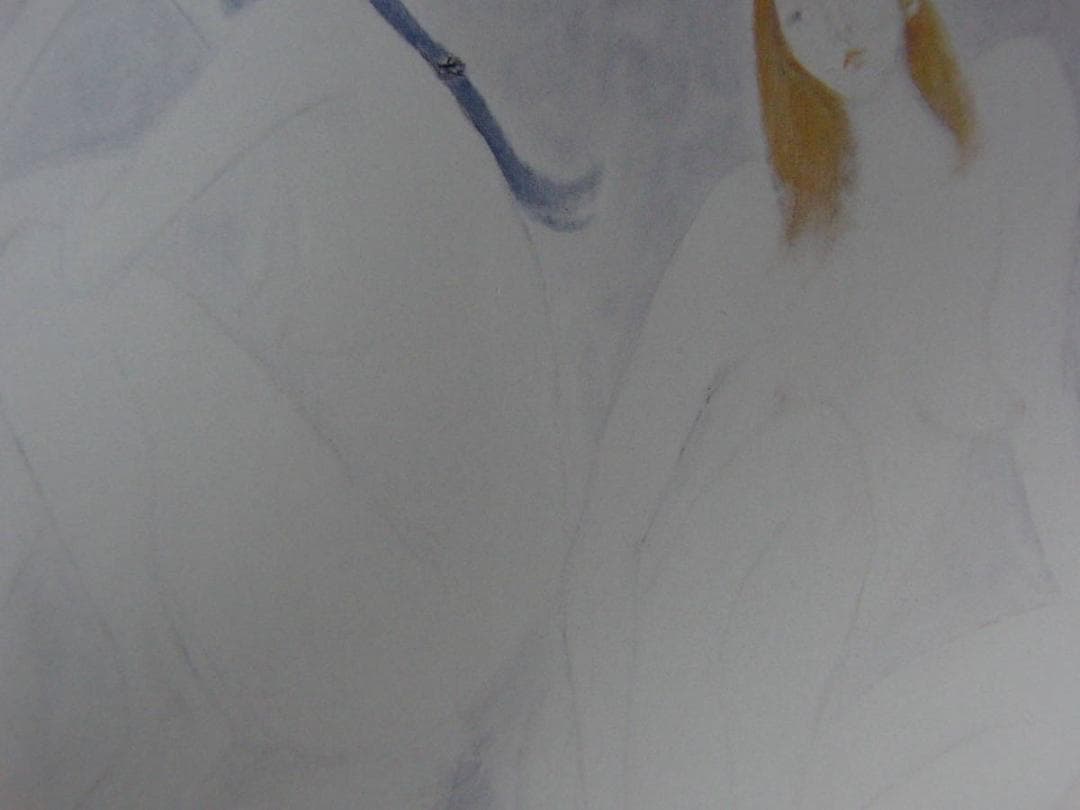 矢島俊一、【千、お梶】、希少な額装用画集より、新品額装付、状態良好