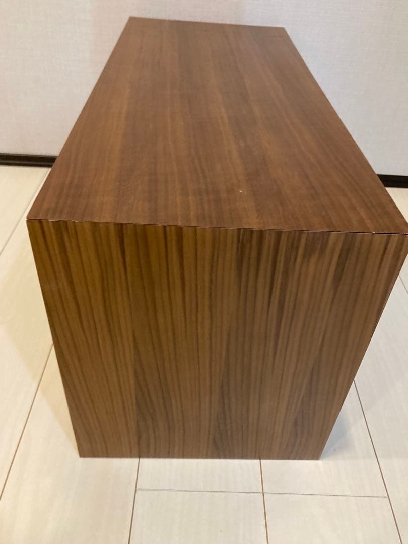 無印良品　コの字の家具・積層合板・ウォールナット材70㎝