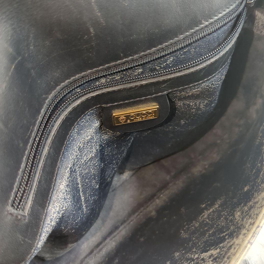 希少 OLD GUCCI マイクロ　GG ネイビー　金具