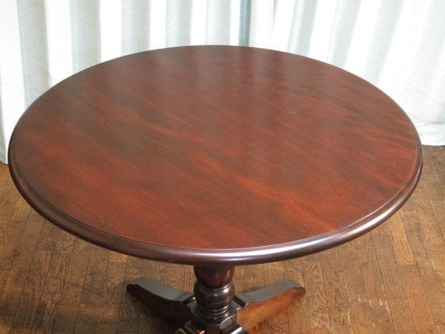 松本民芸家具 ミズメザクラ 無垢材 A型 丸テーブル ダイニングテーブル 円卓