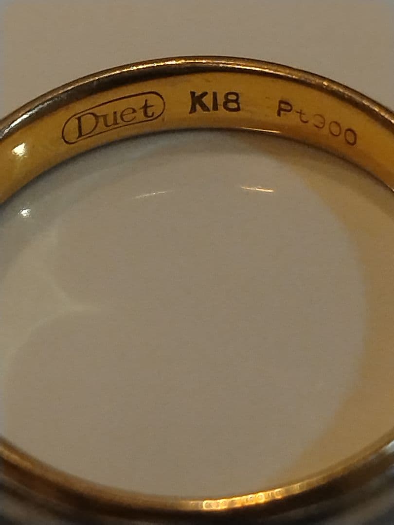 Duet K18 Pt300 リング 3.0g
