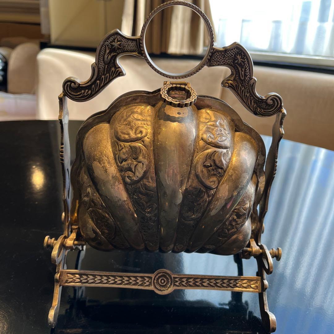 アンティーク　銀製　クッキー入れ