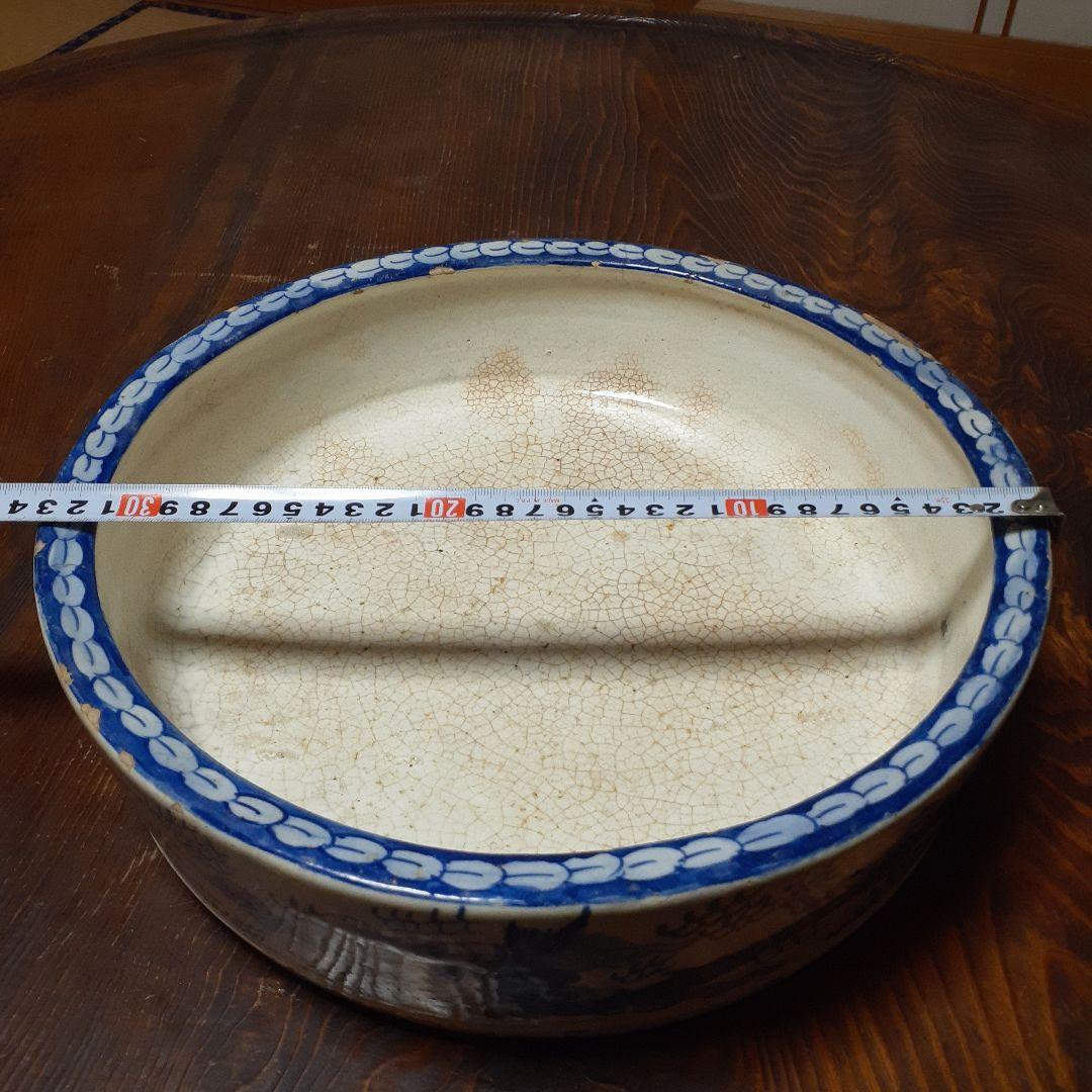 古染付雲龍図面盆