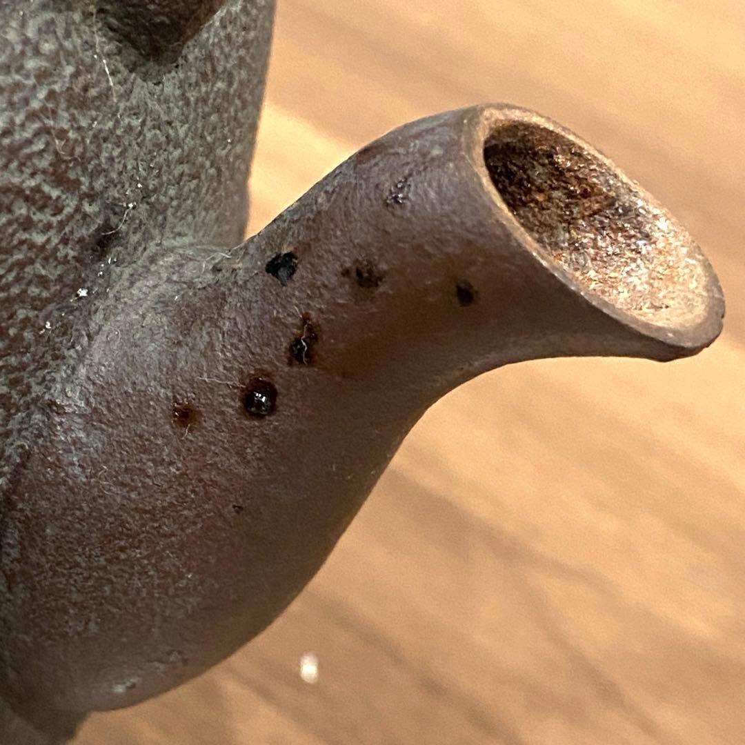 【佐藤清光 】真形 煎茶道具 茶道具 共鉄瓶　茶釜　ダークブラウン