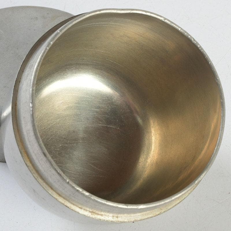 茶道具　本錫製　棗　時代箱　V　9414