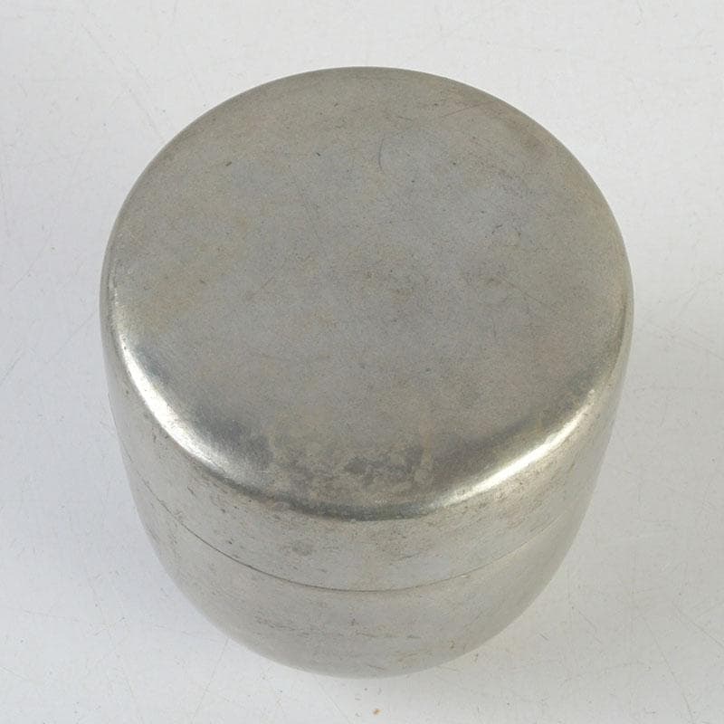 茶道具　本錫製　棗　時代箱　V　9414