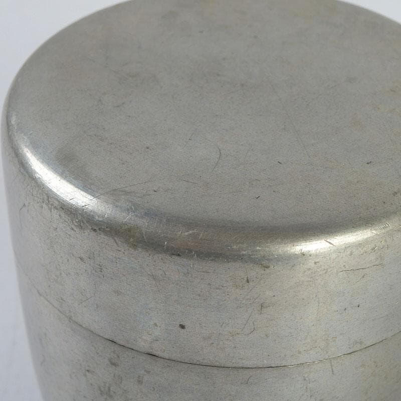 茶道具　本錫製　棗　時代箱　V　9414