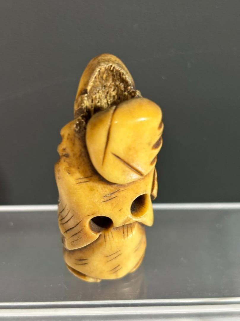 布袋　根付け　アンティーク