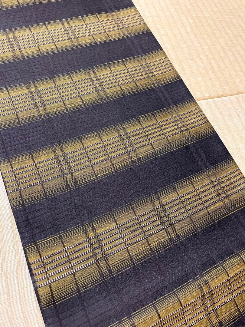 未使用 弥栄織物 リバーシブル 全通 袋帯 端布