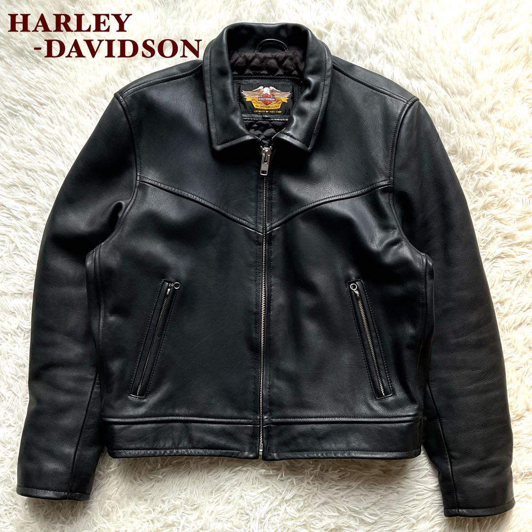 人気✨ハーレーダビッドソン　レザージャケット　シングルライダース　L ブラック