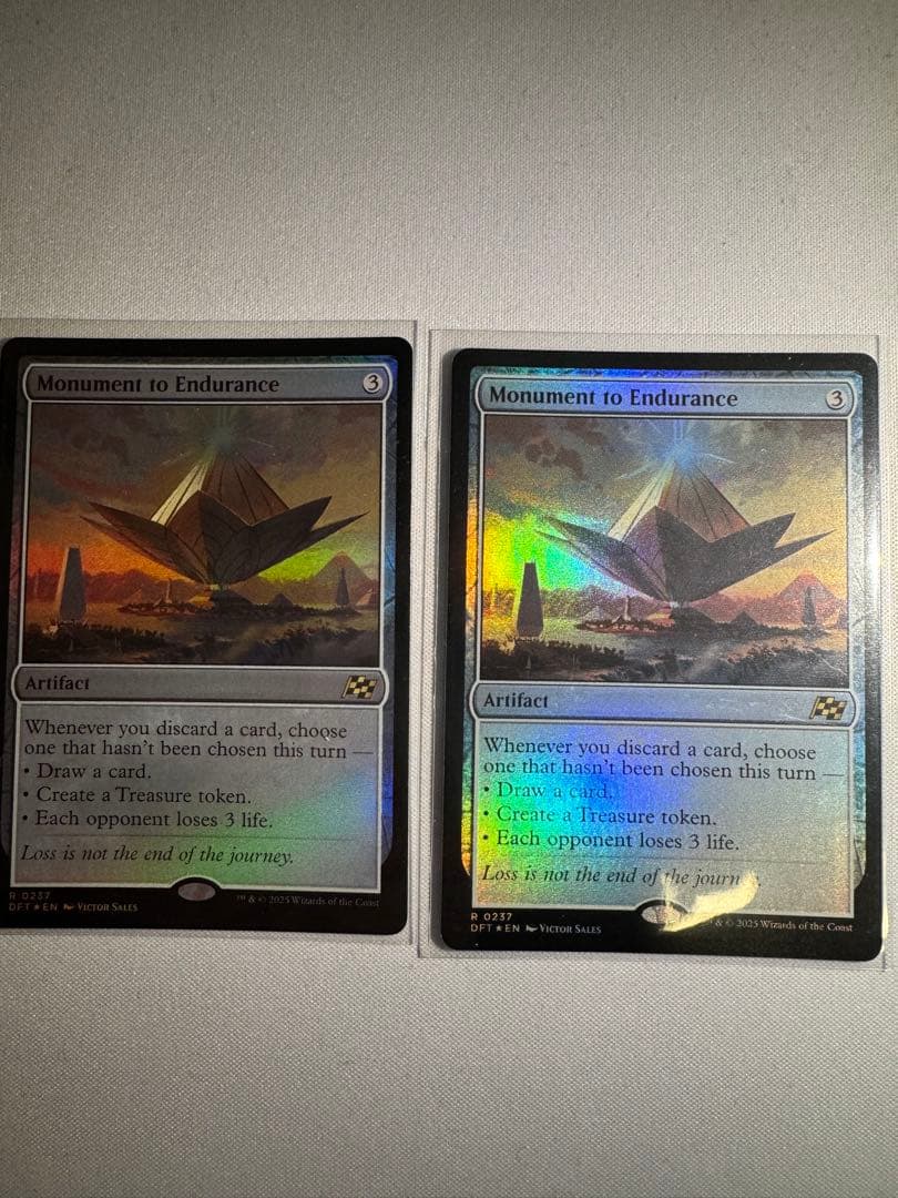 【MTG】忍耐の記念碑　英語 FOIL 4枚セット