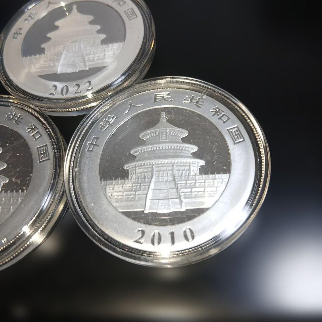純銀パンダ 銀貨 2010・2017・2022年 3枚セット