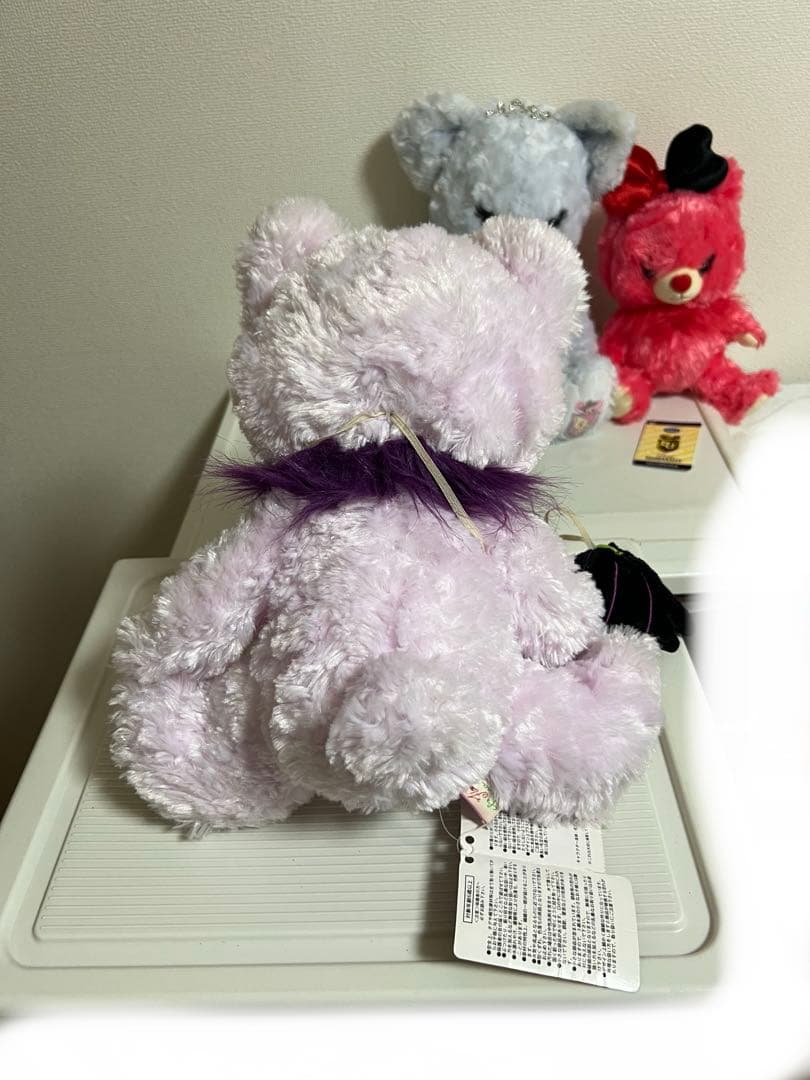 ユニベアシティのぬいぐるみセット（モーブ、レッドベリー、ブルーローズ）