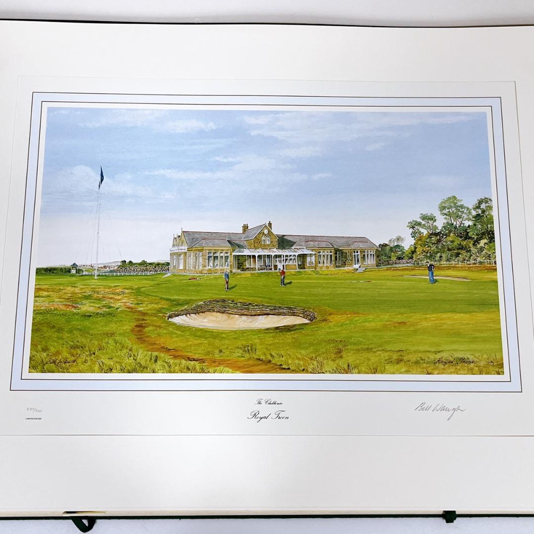 全英オープン他有名ゴルフコース リトグラフ全7枚セット Bill Waugh制作
