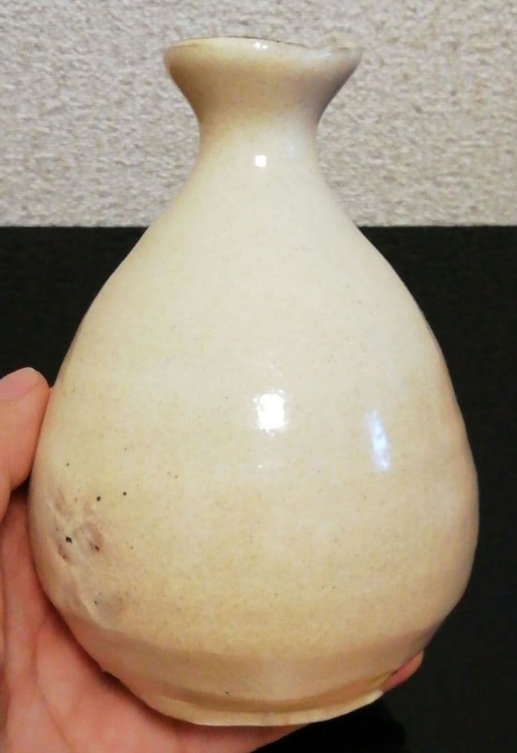 金重素山作　粉引　徳利　共箱　酒器