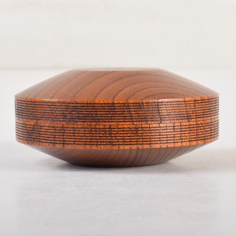 茶道具　塗師　川瀬表完作　欅拭漆　香合　共箱　V　6834