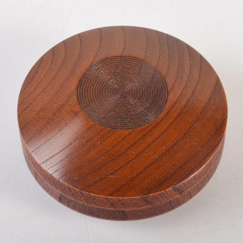 茶道具　塗師　川瀬表完作　欅拭漆　香合　共箱　V　6834