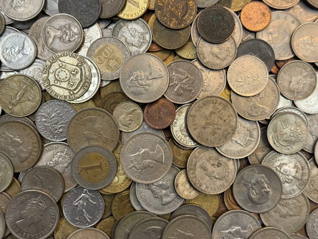 古銭　外国　海外　まとめ　約4.5kg