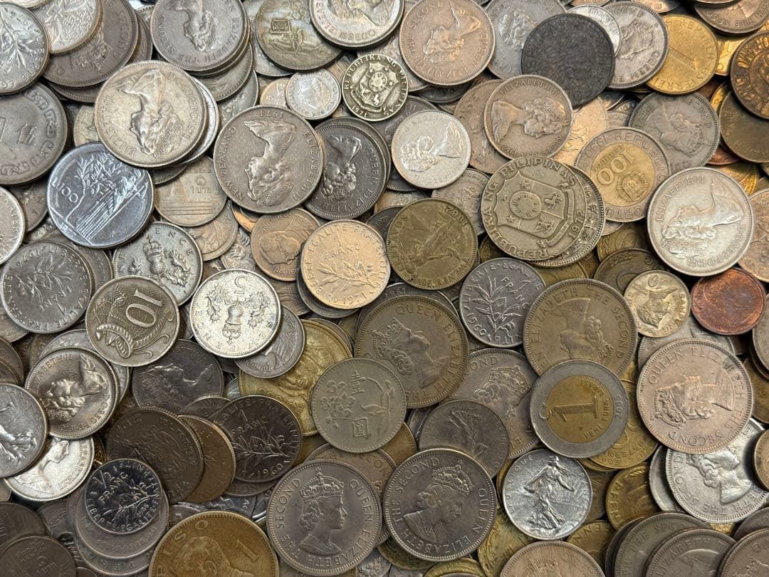 古銭　外国　海外　まとめ　約4.5kg