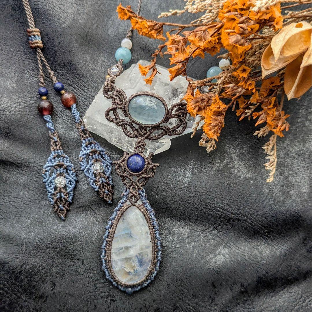 1266 マクラメハンドメイドネックレス