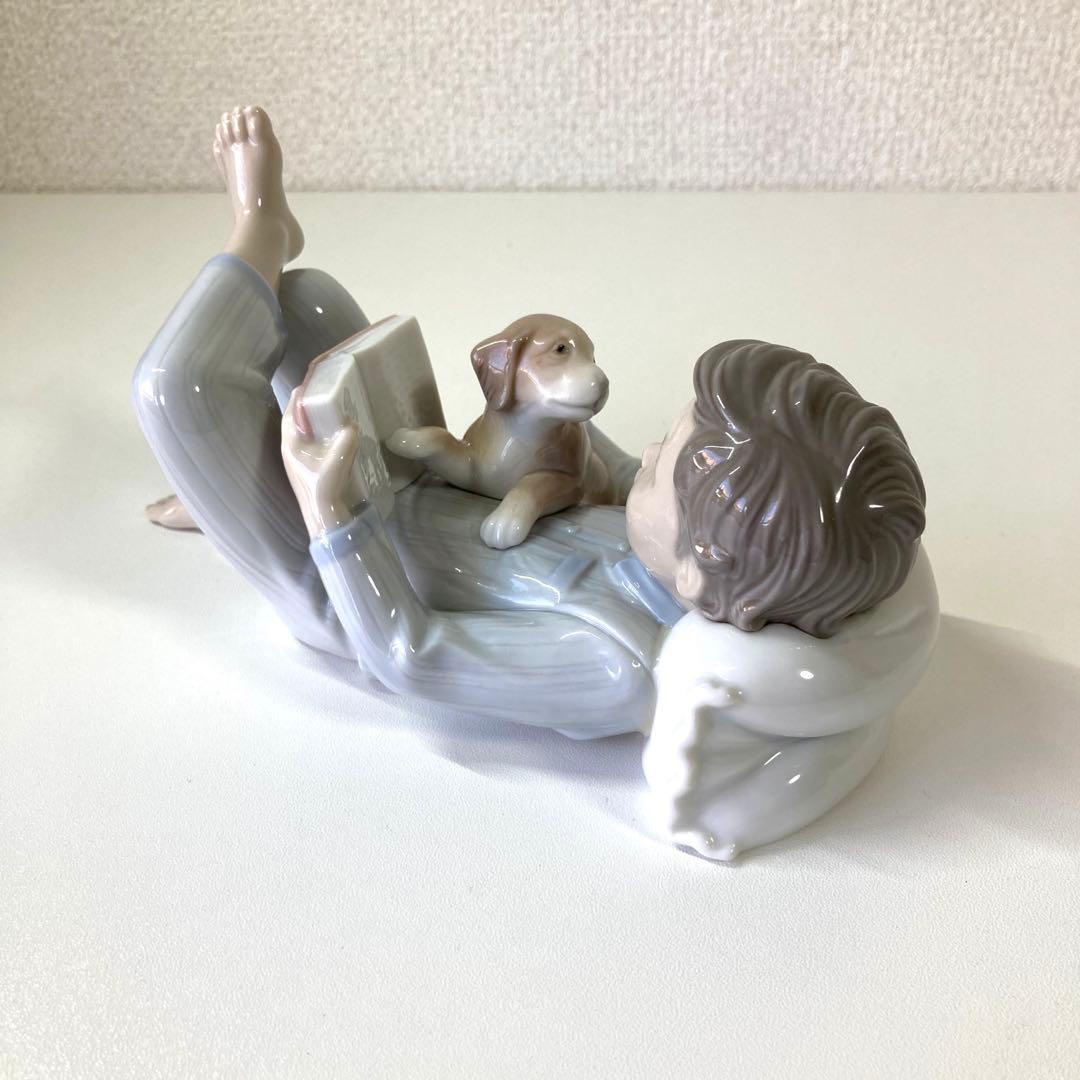 【レア美品】LLADRO フィギュリン No.8034 僕にも読んで