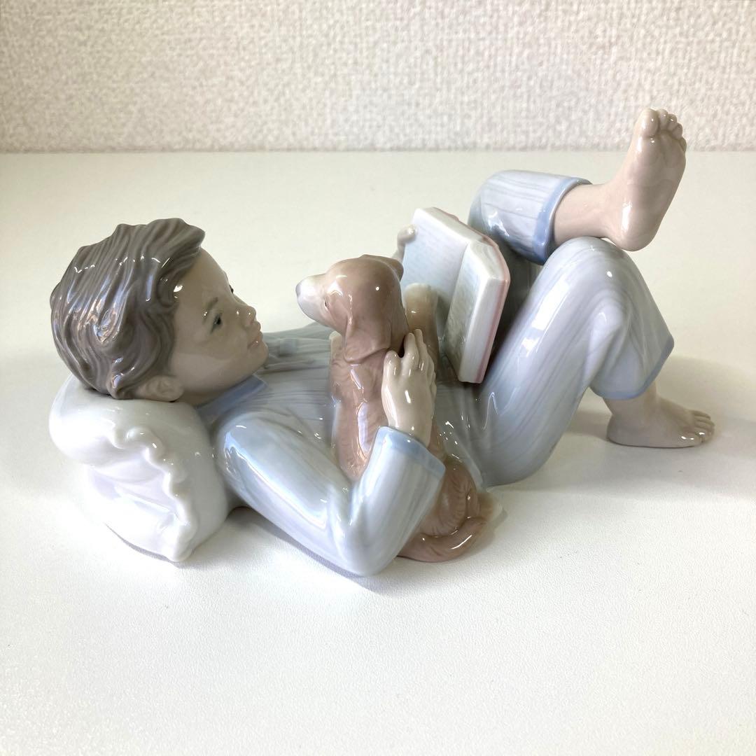 【レア美品】LLADRO フィギュリン No.8034 僕にも読んで