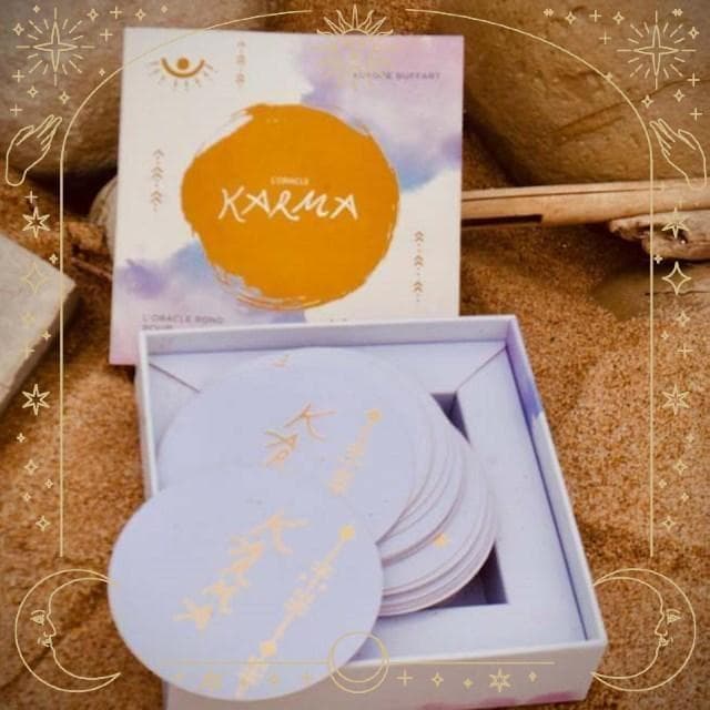 【オラクルカード】フランスの洗練された美麗デッキ✨丸型×金箔押し✨カルマカード