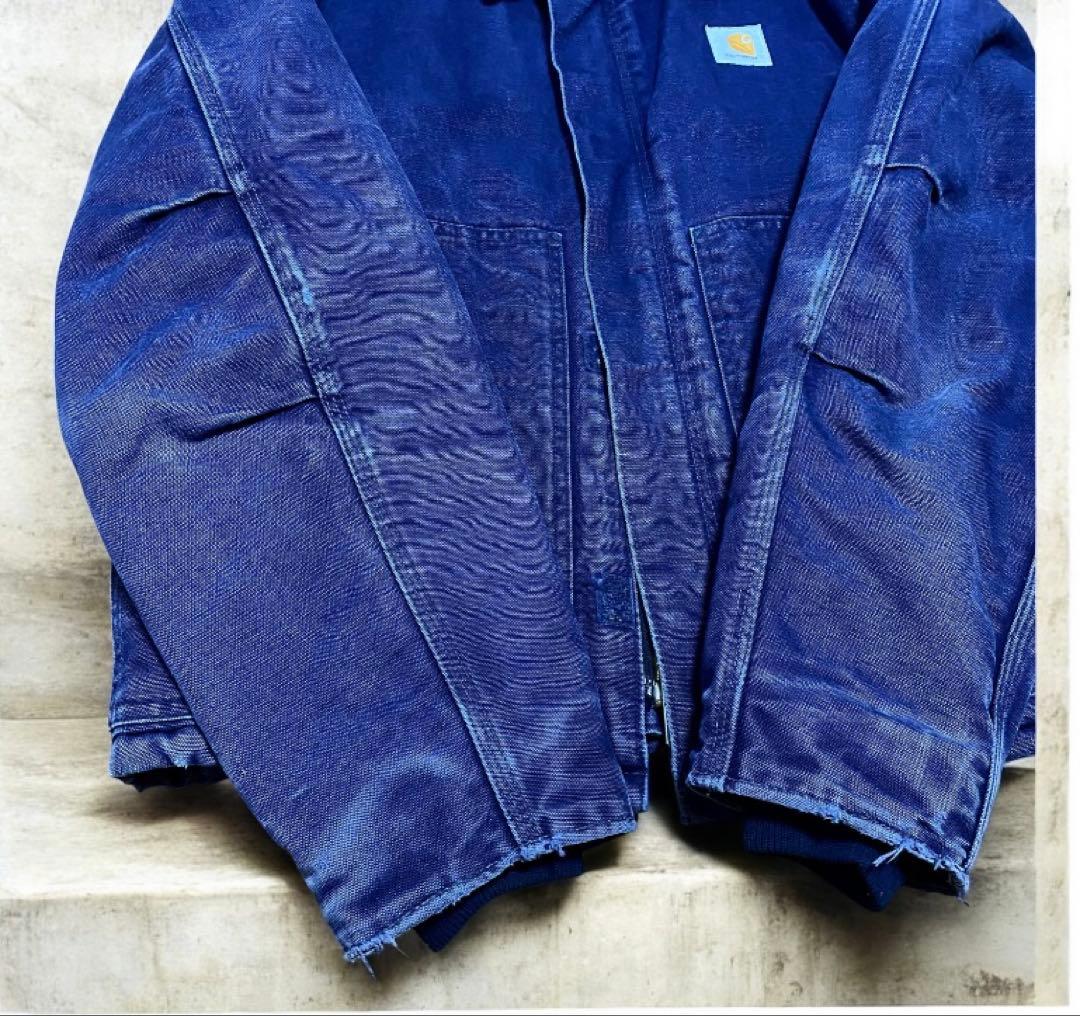 超スペシャル　トラディショナルジャケット　stussyネイビー　 ダック生地